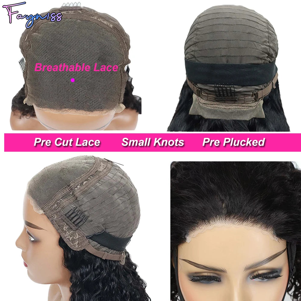 Glueless Straight Human Hair Bob Wig — human hair wig lace front for women