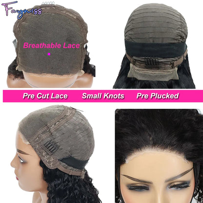 Glueless Straight Human Hair Bob Wig — human hair wig lace front for women
