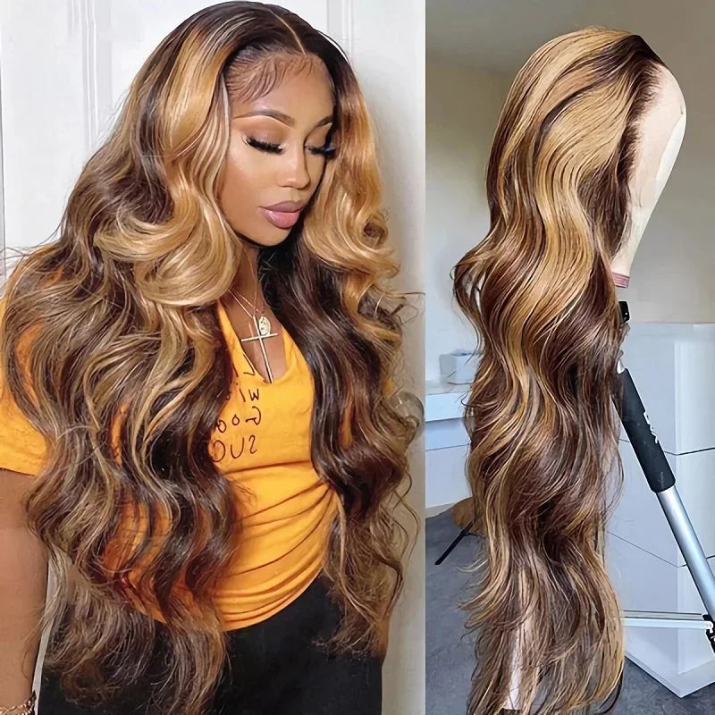 4/27 Highlight Body Wave Lace Wig — human hair wig lace front for women