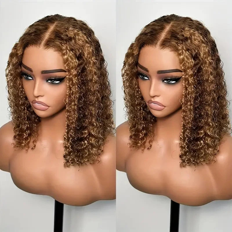 Honey Blonde Deep Wave Bob Wig — human hair wig lace front for women