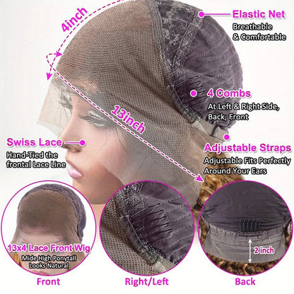 32 Inch Honey Blonde Highlight Lace Wig — human hair wig lace front for women