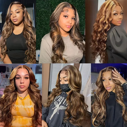 4/27 Highlight Body Wave Lace Wig — human hair wig lace front for women