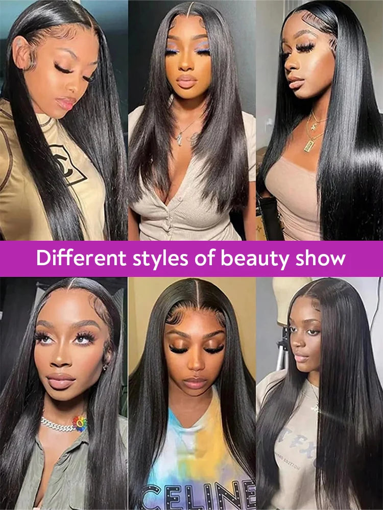 40-46 Inch 300% Bone Straight Wig — human hair wig lace front for women