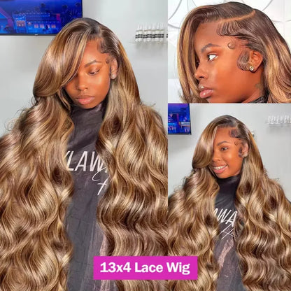 4/27 Highlight Body Wave Lace Wig — human hair wig lace front for women