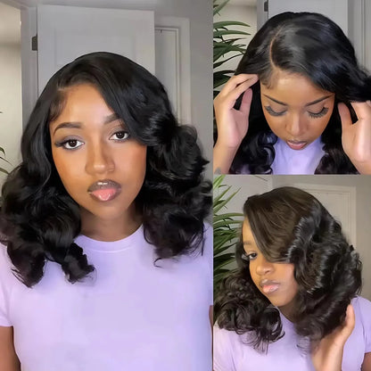 Glueless Straight Human Hair Bob Wig — human hair wig lace front for women